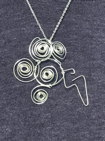 Wire storm pendant, commissioned